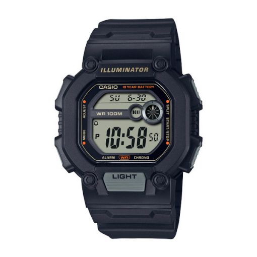 Casio Men's Watch Digital, Black Dial Black Resin Strap, W-737HX-1AVDF