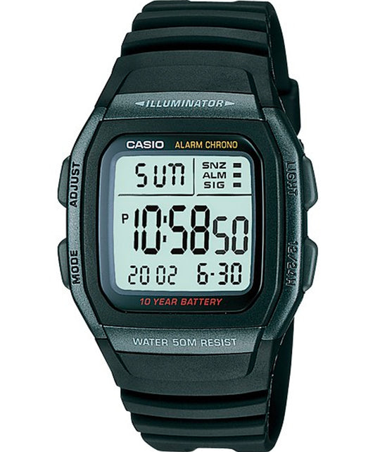 Casio men analog watch, black dial with comfortable strap, model CS-W-96H-1BVDF, Bahrain