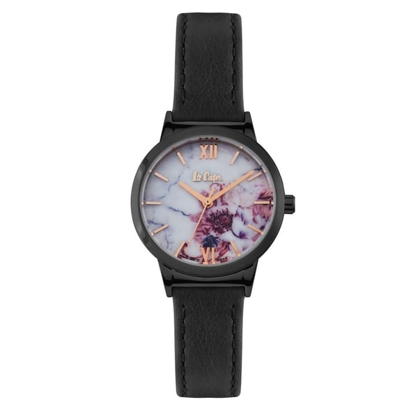 Lee Cooper Women's Watch Analog, Multicolor Dial Black Stainless Steel Band, LC06665.631