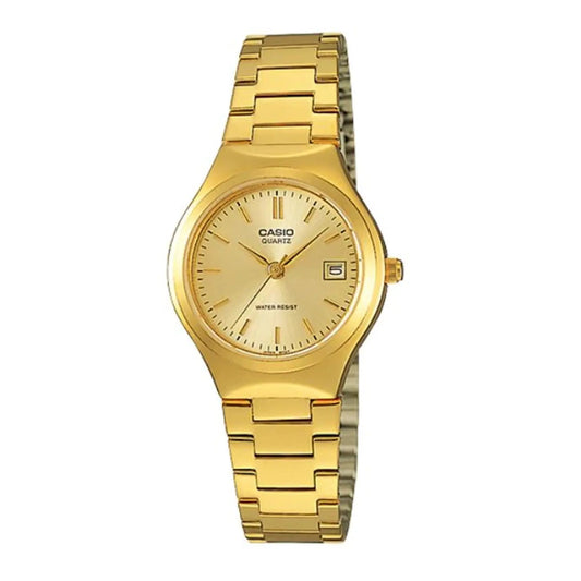 Casio Women's Watch Analog, Gold Dial Gold Stainless Steel Strap, LTP-1170N-9ARDF