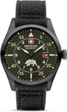 Swiss Military Hanowa Men's Analog Watch Green Dial with Black Vegan Leather Strap, SMWGN0001231