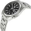 Seiko Men's Mechanical Watch Analog, Black Dial with Silver Stainless Band, SNKL55K