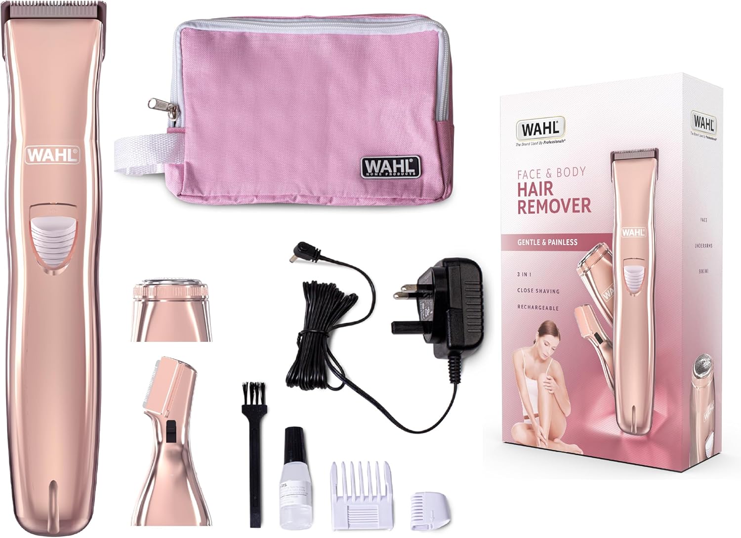 Wahl Pure Confidence Body Hair Remover, Gentle Trimming  09865-4027