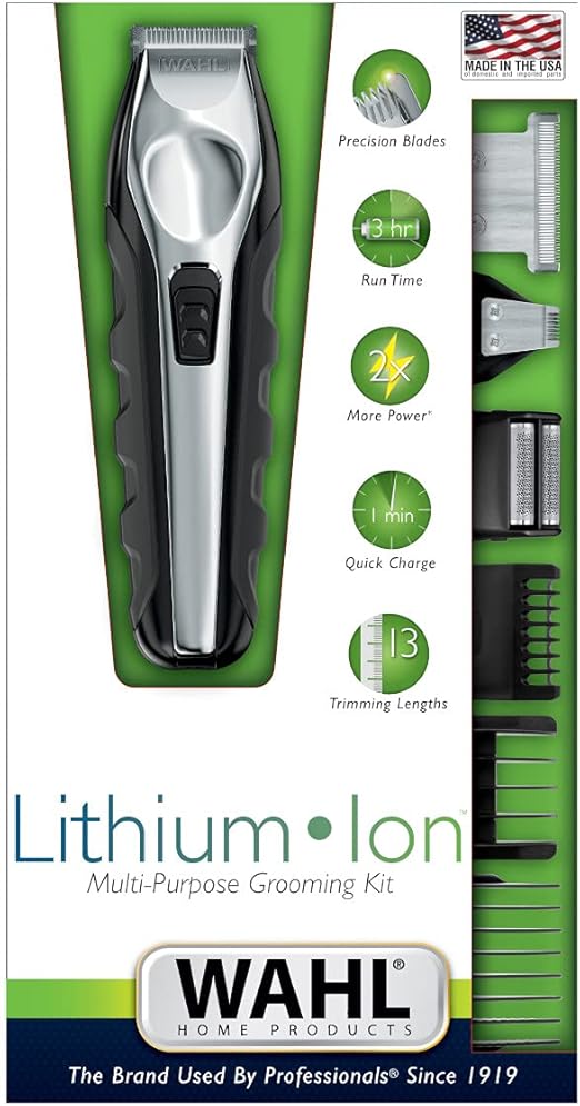 Wahl Lithium Ion Multi-Grooming Kit, All-in-One Cordless Trimmer for Beard, Hair & Body09888-1227