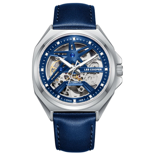 Lee Cooper, Men's, Analog Watch, Blue Dial, with Leather Band, LE-LC08103.399