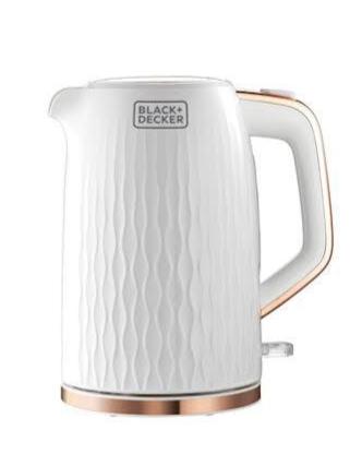 Black+Decker 1.7 L Cordless Kettle - Rose Gold White(Textured design),JC190W Kettle BL-JC190W