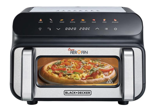 Black+Decker Digital Pizza Oven AirOfry, 10.5 L, Black, PGAF105 Air Fryer BL-PGAF105