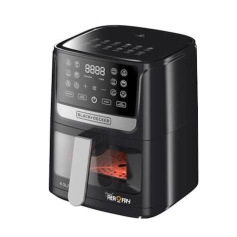 Black+Decker 4.5 L Digital AirOfry with Window, 1500 W, AF4500,Digital air fryer with viewing window Air Fryer BL-AF4500