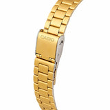 Casio Men's Watch Vintage Collection Digital, Black Dial Gold Stainless Steel Strap, A178WGA-1ADF