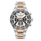 Lee Cooper Men's Watch Analog Silver Dial with Two-Toned Stainless Steel Band, LC08067.360