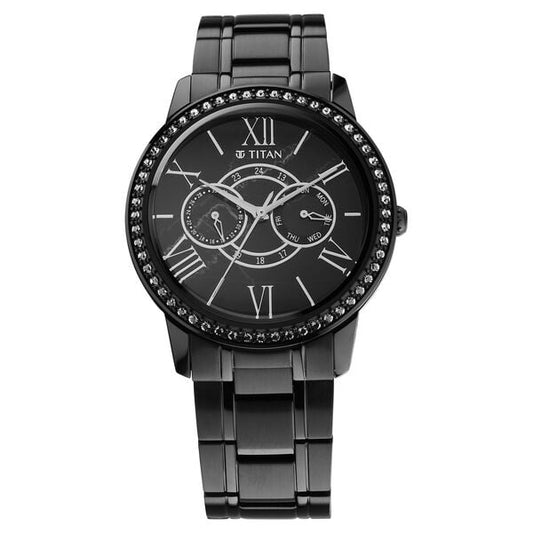 Titan, Men, Analog, Watch, Marble Dial, Stainless steel Strap, 10002NM01