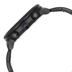 Titan Men's Multifunction Watch Blue Dial With Black Stainless Steel Band, 10012NM01