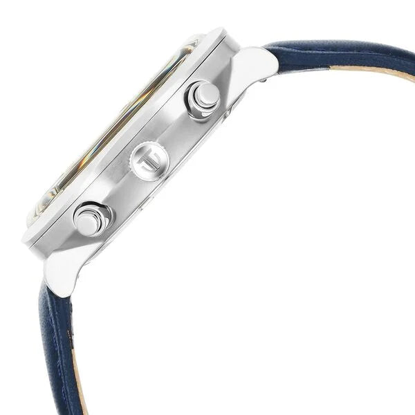 Titan Timeless Treasures Men's Watch Analog Blue Dial With Blue Leather Strap, 10022SL01