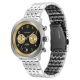 Titan Timeless Treasures Men's Watch Analog Black Dial With Silver Stainless Steel Band, 10022SM02