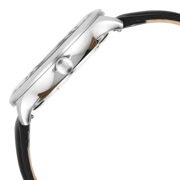 Titan Timeless Treasures Men's Watch Analog White Dial With Black Leather Strap, 10023SL05