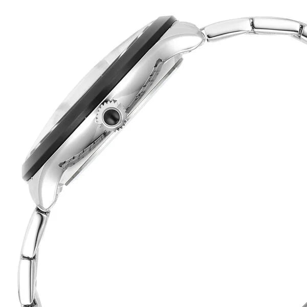 Titan Luna Sun Moon Phase in Frost Grey - Stellar Edition Men's Watch with Silver Stainless Steel Band, 10028KM02