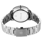 Titan Luna Sun Moon Phase in Frost Grey - Stellar Edition Men's Watch with Silver Stainless Steel Band, 10028KM02