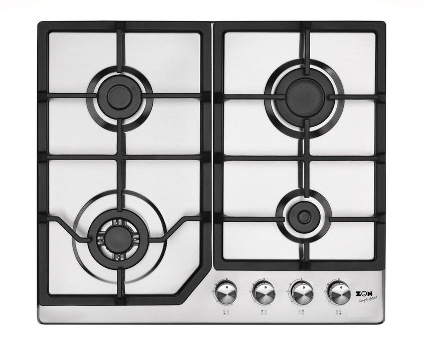 Zen Built-in Gas Hob 4 Burners 60cm Stainless Steel Inox, ZGH60