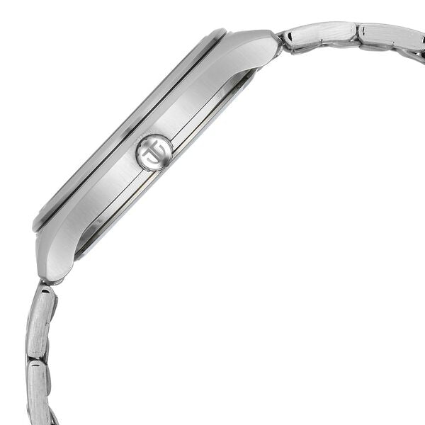 Titan Men's Watch Analog Maroon Dial with Silver Stainless Steel Band, 10033SM02