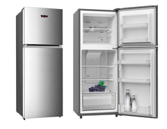 Zen Double Door CFC Fridge, Silver Finish With Lock & Key 350L, ZR350DSF
