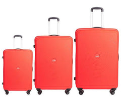 Skybags Zap 3pcs 8 Wheels Hardcase Trolley Set Red, 55cm+66cm+76cm, ZAP3PCSRD