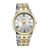 Titan, Men's, Analog Watch, Silver Dial, with Stainless Steel Band, TI-10060BM01
