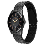 Titan Men's Neo Roman Analog Watch Black Dial With Black Stainless Steel Band, 10063NM01