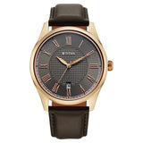 Titan, Men's, Analog Watch, Brown Dial, with Leather Band, TI-10063WL01