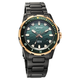 Titan Men's Zero Hour Diver's 100m Analog Watch Blue Dial With Black Stainless Steel Band, 10067KM02