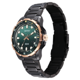 Titan Men's Zero Hour Diver's 100m Analog Watch Blue Dial With Black Stainless Steel Band, 10067KM02