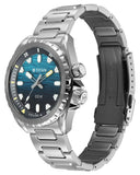 Titan Zero Hour Diver's 200M Quartz Watch for Men, Blue Dial with Silver Stainless Steel Bracelet, 10068KM01