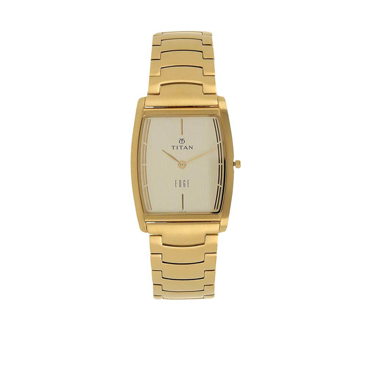 Titan Men's Watch Analog Champagne Dial With Gold Stainless Steel Band, 1044YM02