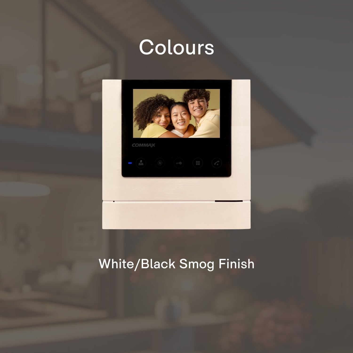 COMMAX Fine View 4.3″ Hands-Free Video Monitor, CDV-43M (White/Black Smog Finish)