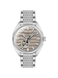 Quantum Men's Automatic Watch Beige Dial Metal Band, QMG1244.370