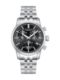 Quantum Men's Chronograph Watch Black Dial Metal Band, PWG1204.350