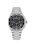 Quantum Men's Chronograph Watch Black Dial Metal Band, PWG1283.350