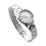 Casio Women's Watch Analog, White Dial Silver Stainless Steel Strap, LTP-V005SG-7AUD
