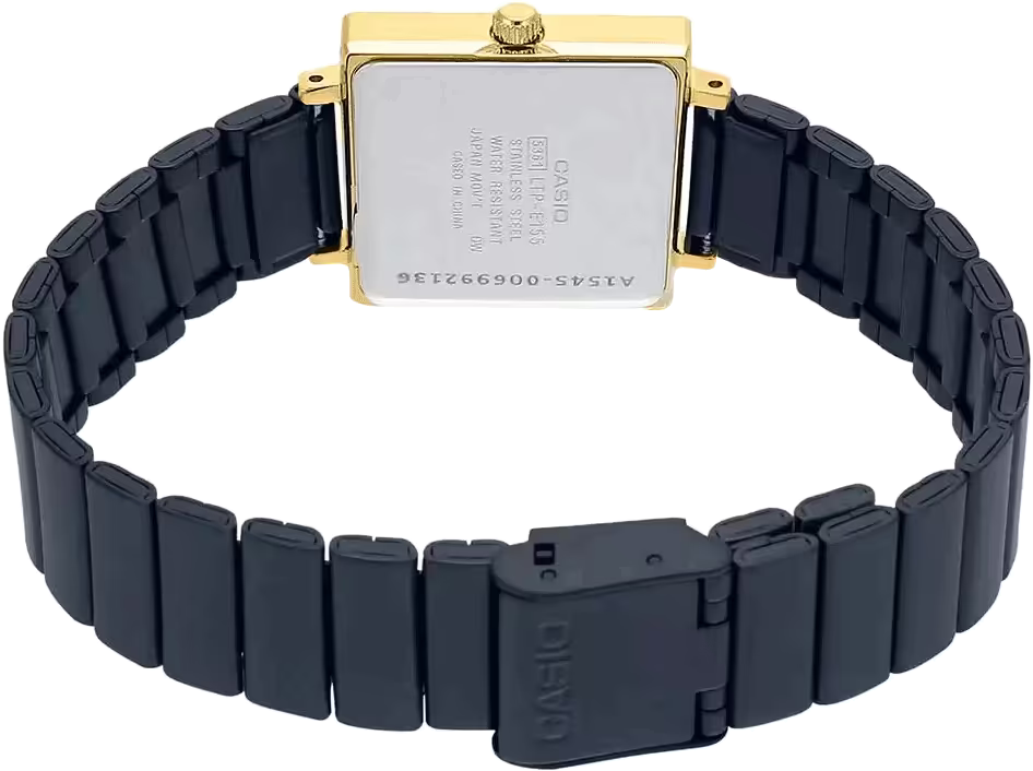 Casio, Women's Watch Analog, Black Dial Black Stainless Steel Band, LTP-E155GB-1ADF product image