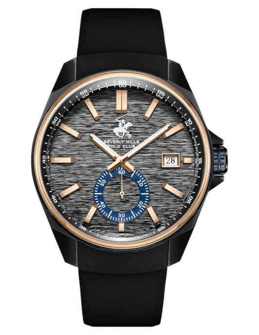 Beverly Hills Polo Club, Men's, Analog Watch, Black Dial, with Silicone Band, BH-BP3837X.651
