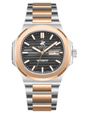 Beverly Hills Polo Club Men's Automatic Watch, Gun Dial  With Two Tone Stainless-Steel Band, BP3835X.560