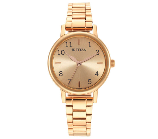 Titan, Women, Analog, Watch, Gold Dial, Stainless steel Strap, 2678WM01
