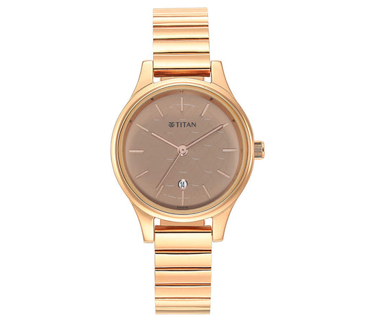 Titan, Women, Analog, Watch, Brown Dial, Stainless steel Strap, 2679WM01
