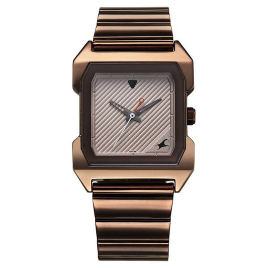 Fastrack, Men's, Analog Watch, Brown Dial, with Stainless Steel Band, FA-1474QM02