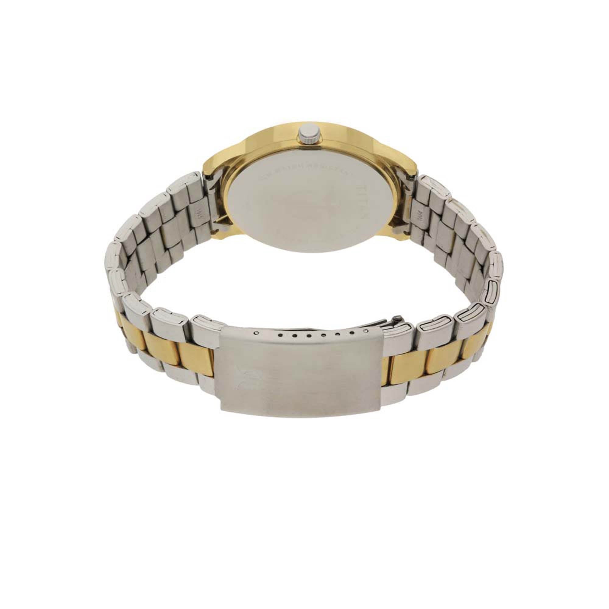 Titan Men's Watch Analog, Champagne Dial Silver & Gold Stainless Steel Strap Watch, 1584BM - view 4