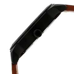 Titan Men's Watch Analog, Black Dial With Brown Leather Strap, 1585NL01