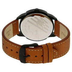 Titan Men's Watch Analog, Black Dial With Brown Leather Strap, 1585NL01