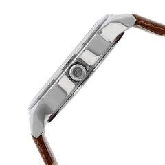 Titan Men's Watch Classique Collection Analog, White Dial Brown Leather Strap, 1585SL07