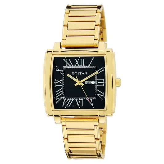 Titan, Men's, Analog Watch, Black Dial, with Stainless Steel Band, TI-1586YM02