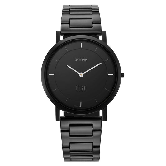Titan, Men, Analog, Watch, Black Dial, Stainless steel Strap, 1595NM01