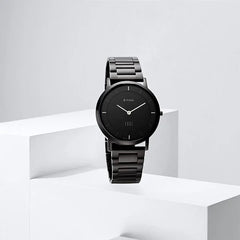 Titan Men's Watch Analog, Edge Collection Black Dial Black Stainless Steel  Strap Watch, 1595NM01
